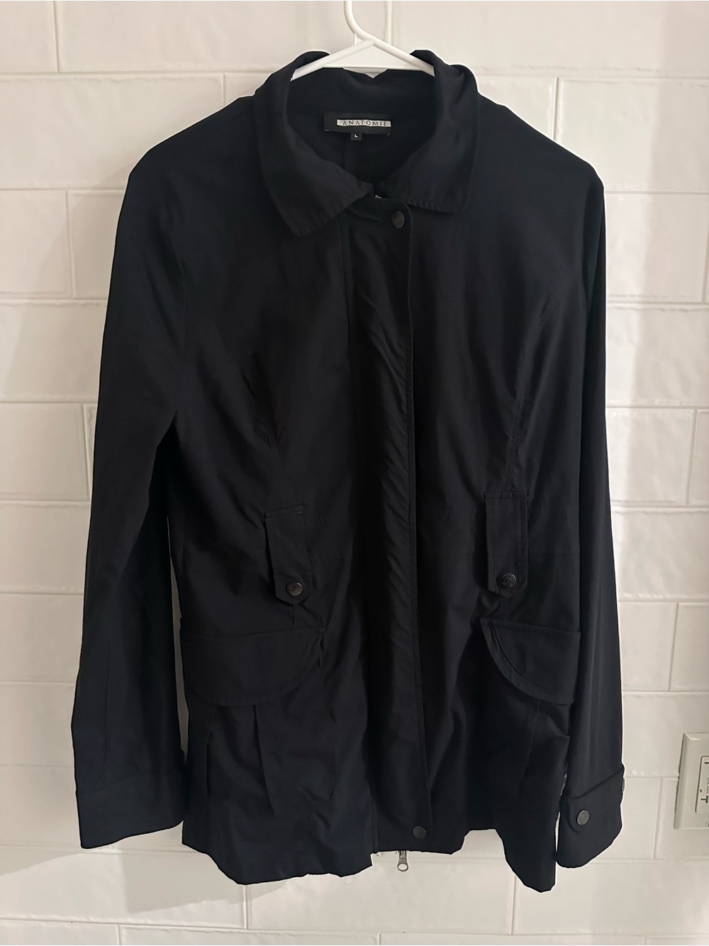 Anatomie Jacket Womens Large Black Travel City Full Zip Lightweight